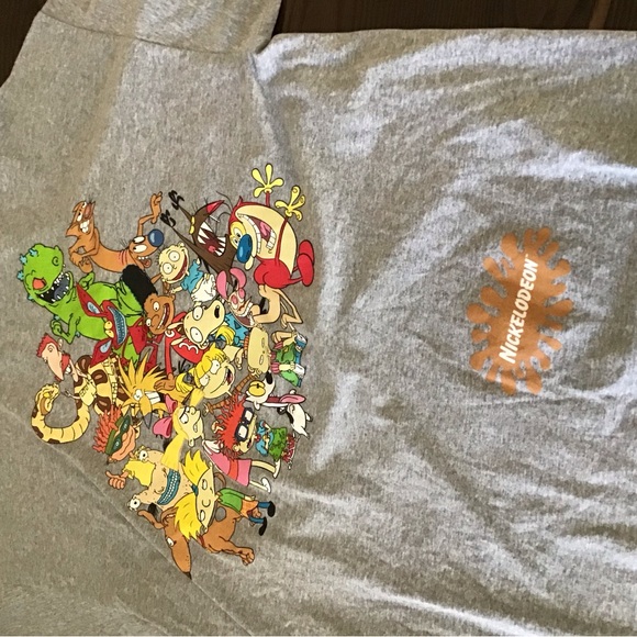 Nickelodeon Kids T-Shirt with Colorful Characters on Gray NWOT - Picture 5 of 8